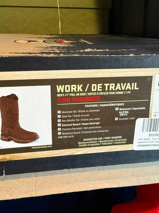 Irish Setter Two Harbors Men\'s Work Boot Size 14 Brown Waterproof NWT main image 9